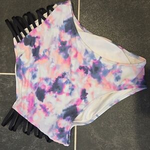 PINK Victoria's Secret Tie-Dye High-Waist Bikini Bottoms